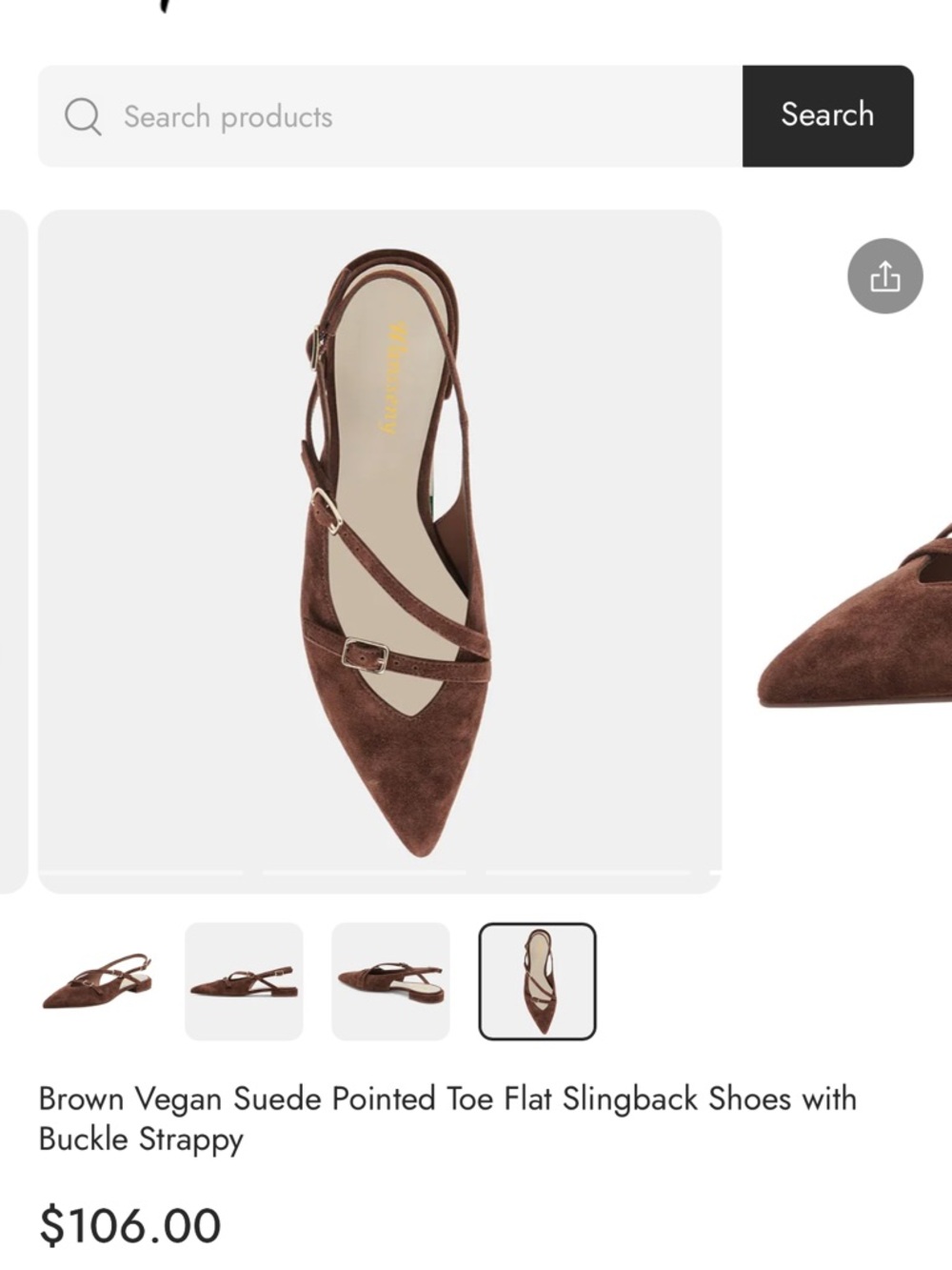 Dolce vita brown suede Pamla sling back flats